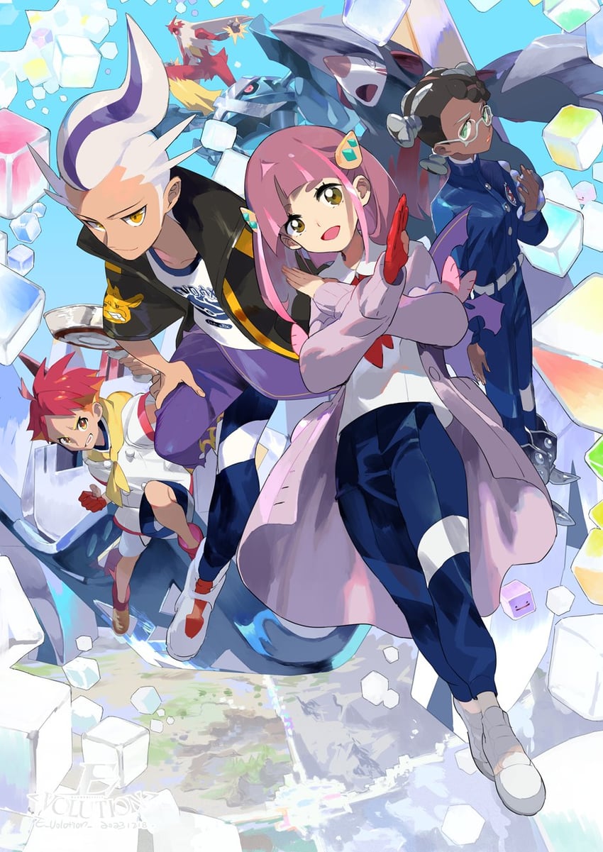 lacey, blaziken, metagross, drayton, crispin, and 3 more (pokemon and 1 more) drawn by e_volution