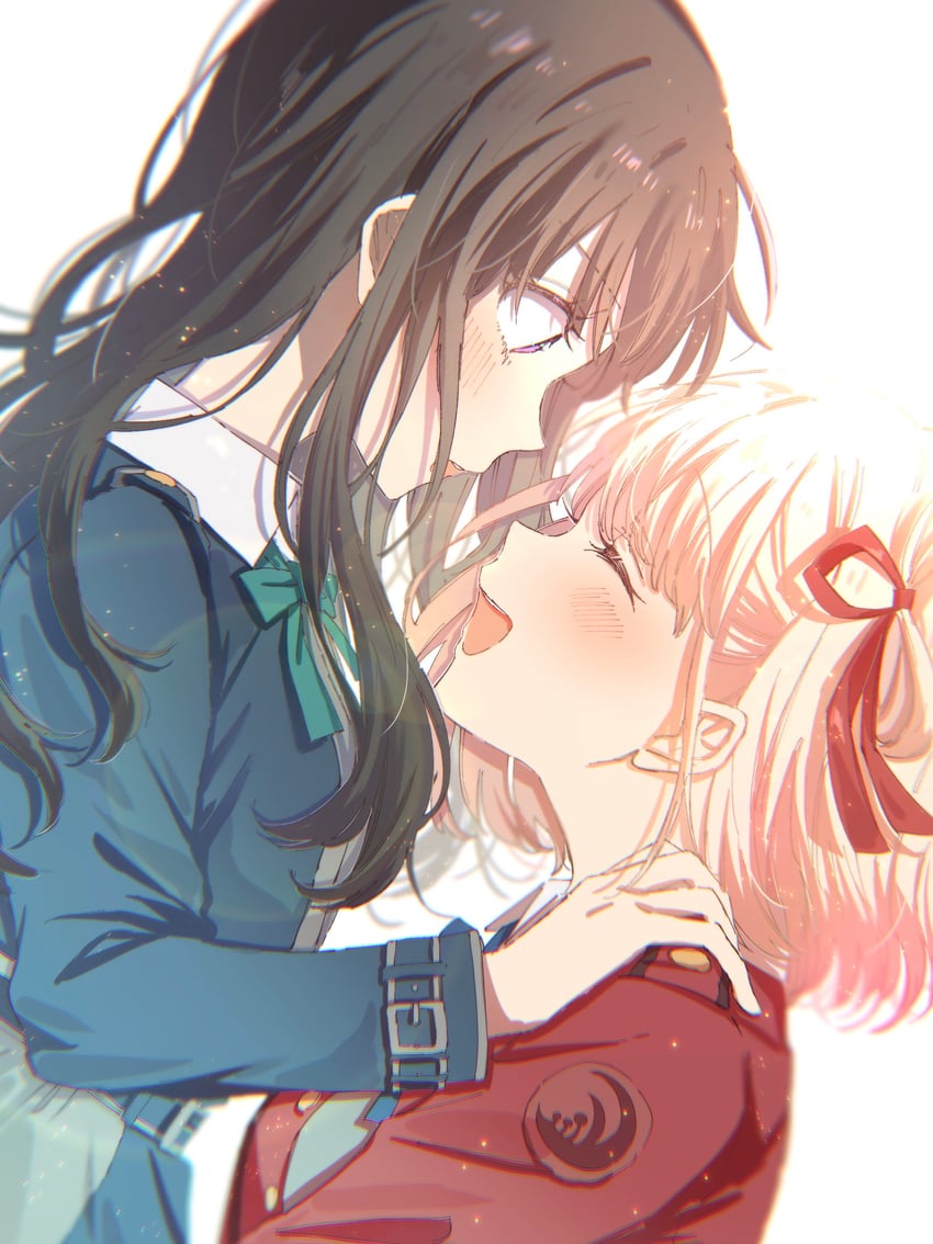 nishikigi chisato and inoue takina (lycoris recoil) drawn by rococomm123
