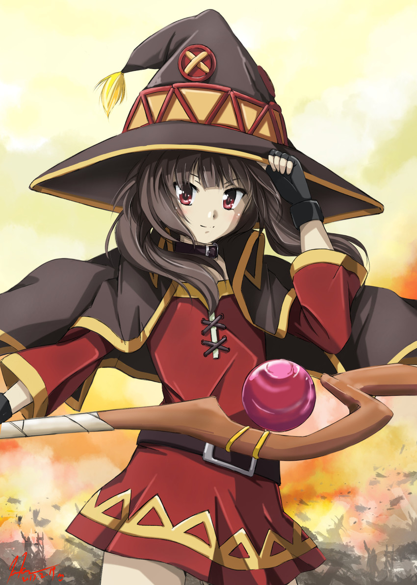 megumin (kono subarashii sekai ni shukufuku wo!) drawn by kem_kem