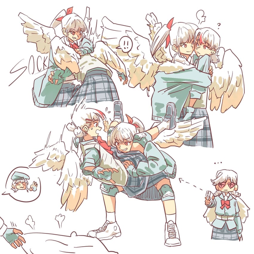koharu, kanna, chiyo, and ena (love-bullet) drawn by anjuro_zeeku