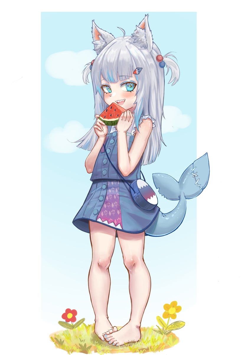 gawr gura (hololive and 1 more) drawn by mikexyil