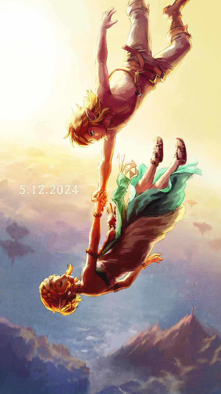 link and princess zelda (the legend of zelda and 1 more)