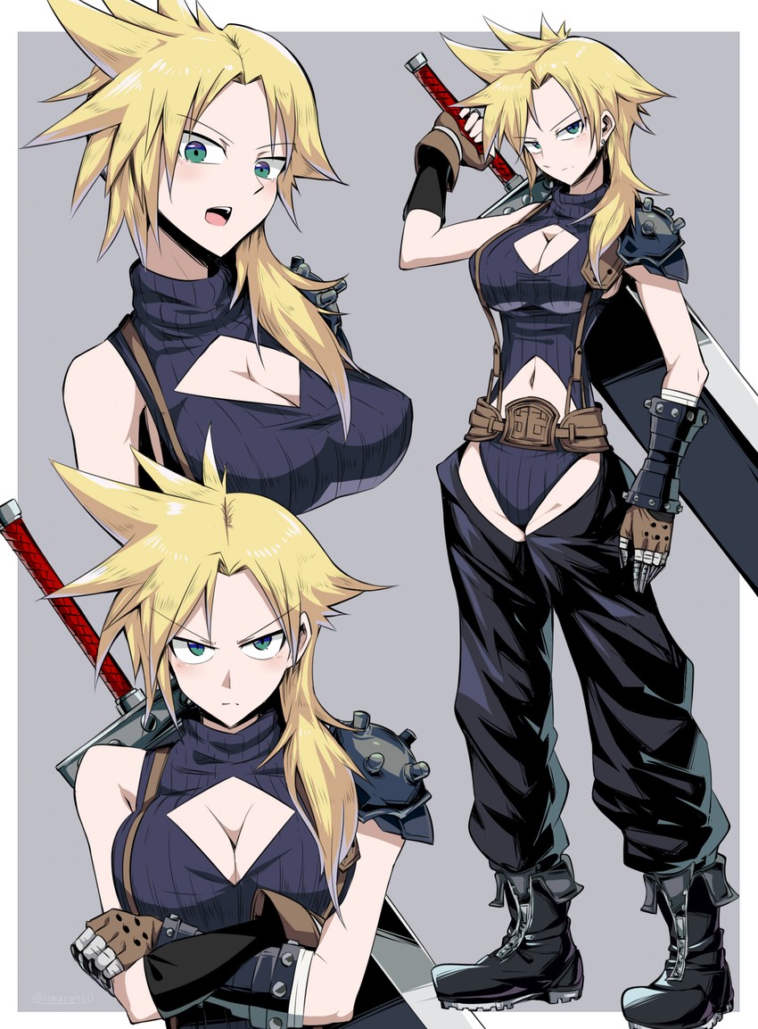 cloud strife (final fantasy and 1 more) drawn by shimure_(460)