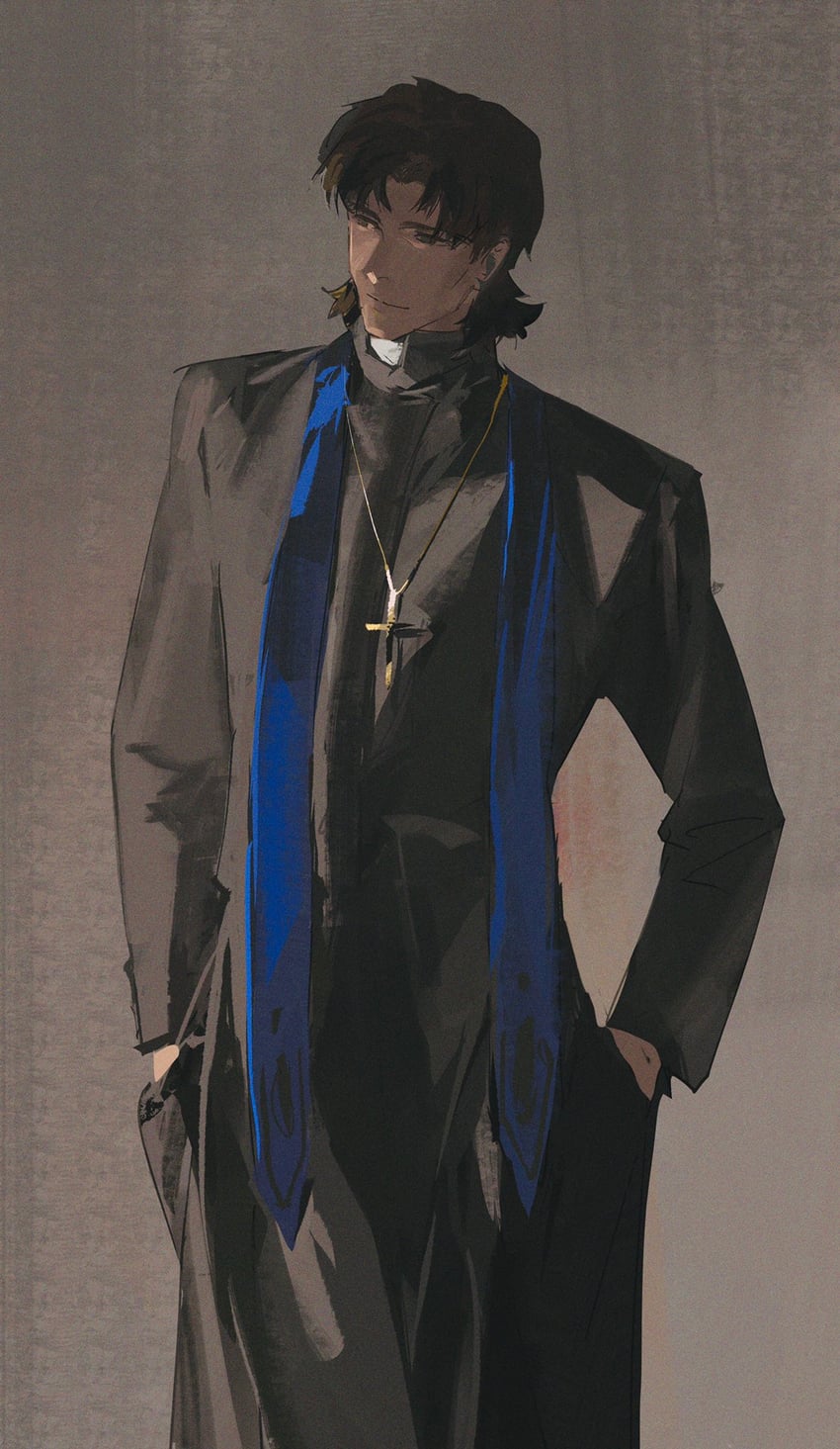 kotomine kirei and grigori rasputin (fate and 2 more) drawn by cqqqqdaze