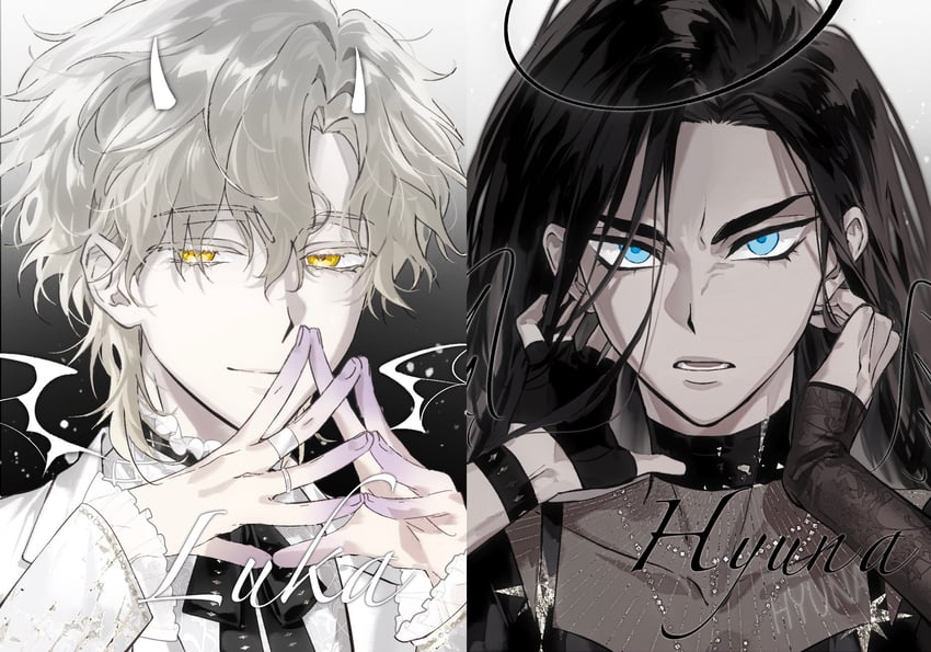 luka and hyuna (alien stage) drawn by komo-me