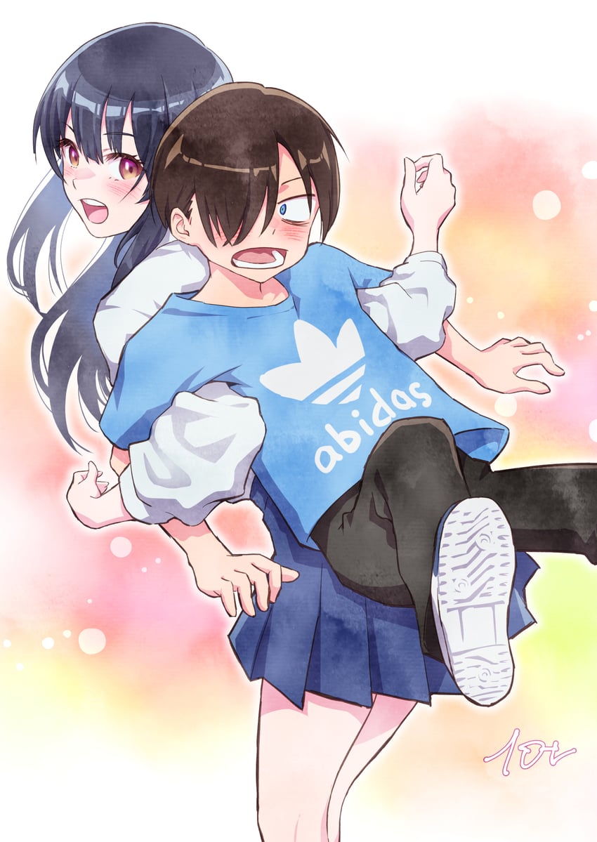 yamada anna and ichikawa kyoutarou (boku no kokoro no yabai yatsu) drawn by 10ttruck
