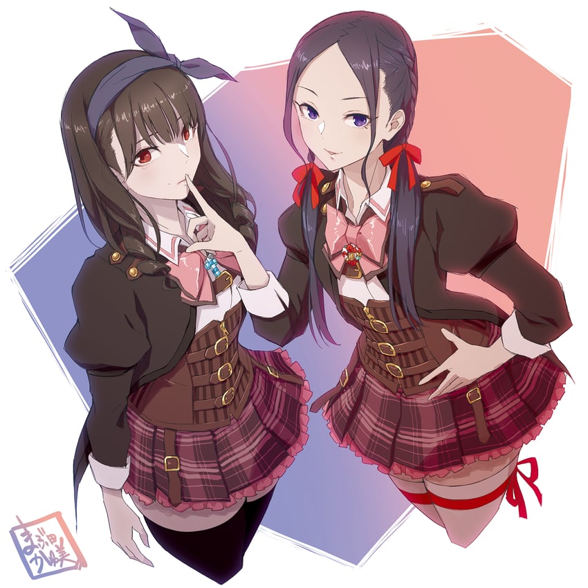 kuroki francisca yuria and tachibana theresia nagisa (assault lily) drawn by mabuta_kayumi