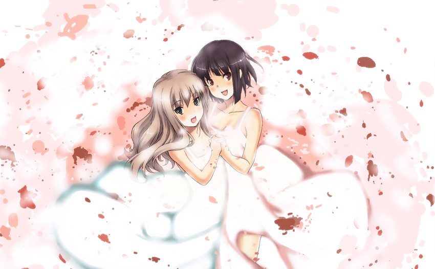 kawamura reo and sawaguchi mai (sono hanabira ni kuchizuke wo) drawn by kirisato_itsuki