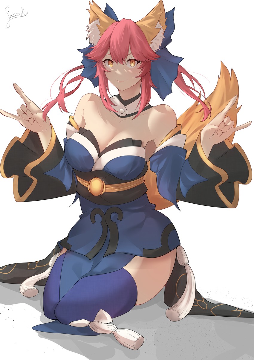 tamamo and tamamo no mae (fate and 4 more) drawn by paszuto