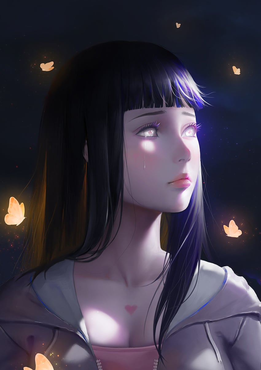 hyuuga hinata (naruto and 1 more) drawn by jojo_z