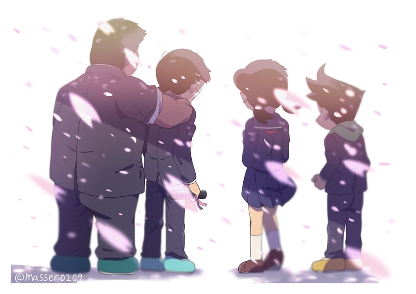 nobi nobita, minamoto shizuka, gouda takeshi, and honekawa suneo (doraemon) drawn by masser0209