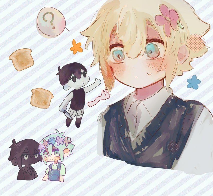 omori, basil, and stranger (omori) drawn by vlhbm6uryy11316
