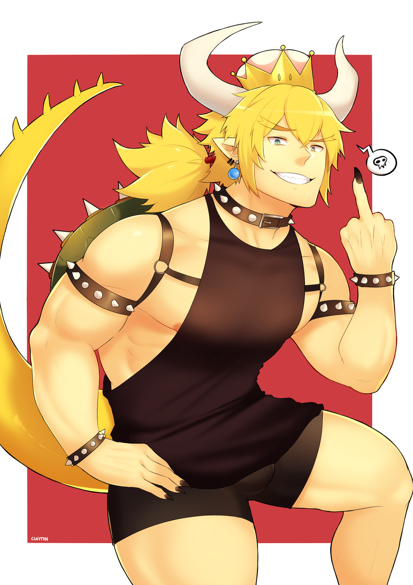 bowsette (mario and 1 more) drawn by fujimachine_(clayten)