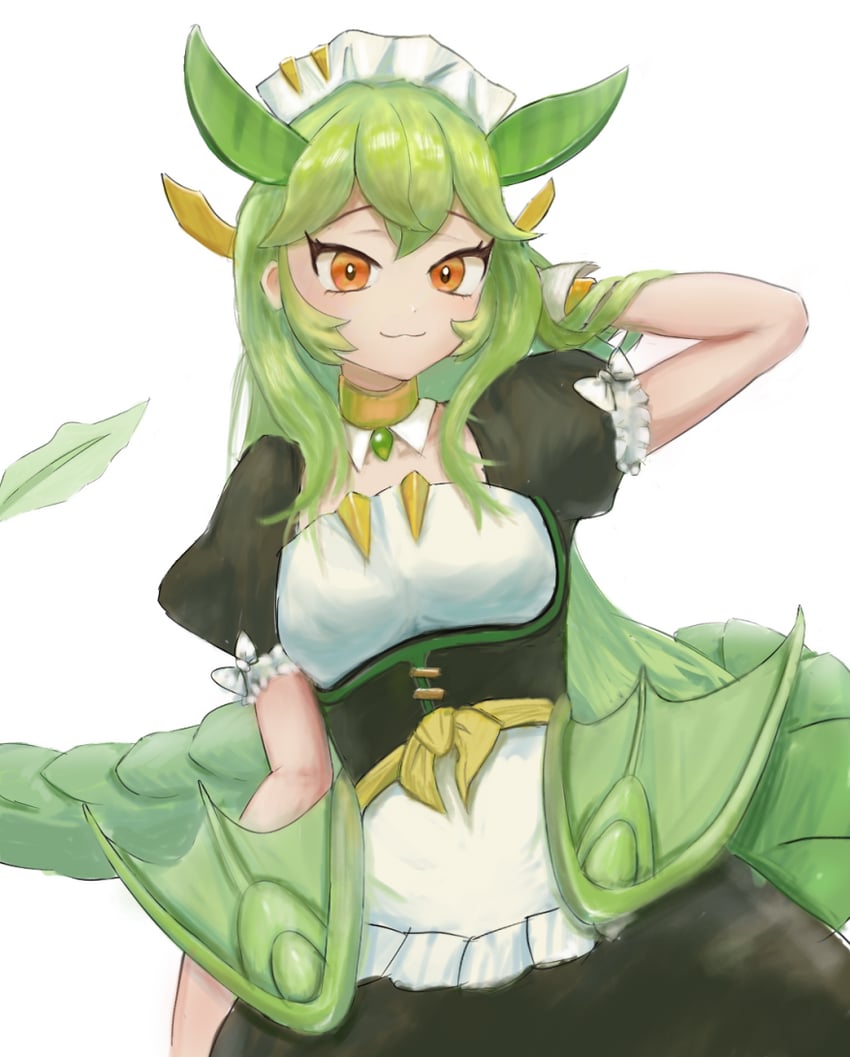 parlor dragonmaid (yu-gi-oh!) drawn by reka_(reka730)