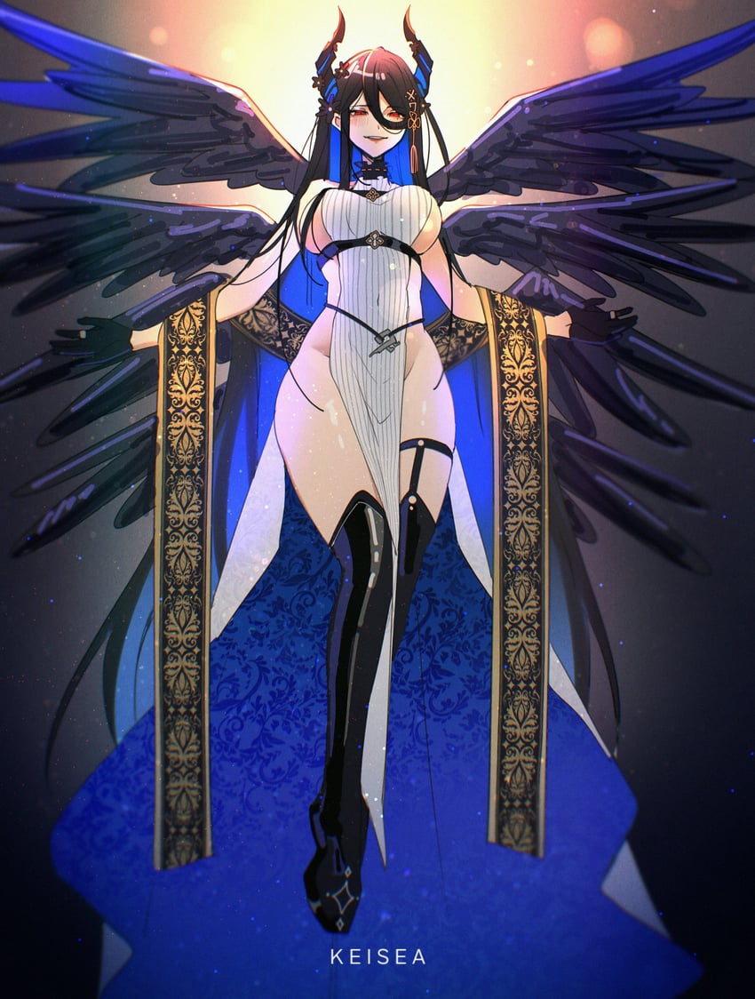 nerissa ravencroft (hololive and 1 more) drawn by keisea