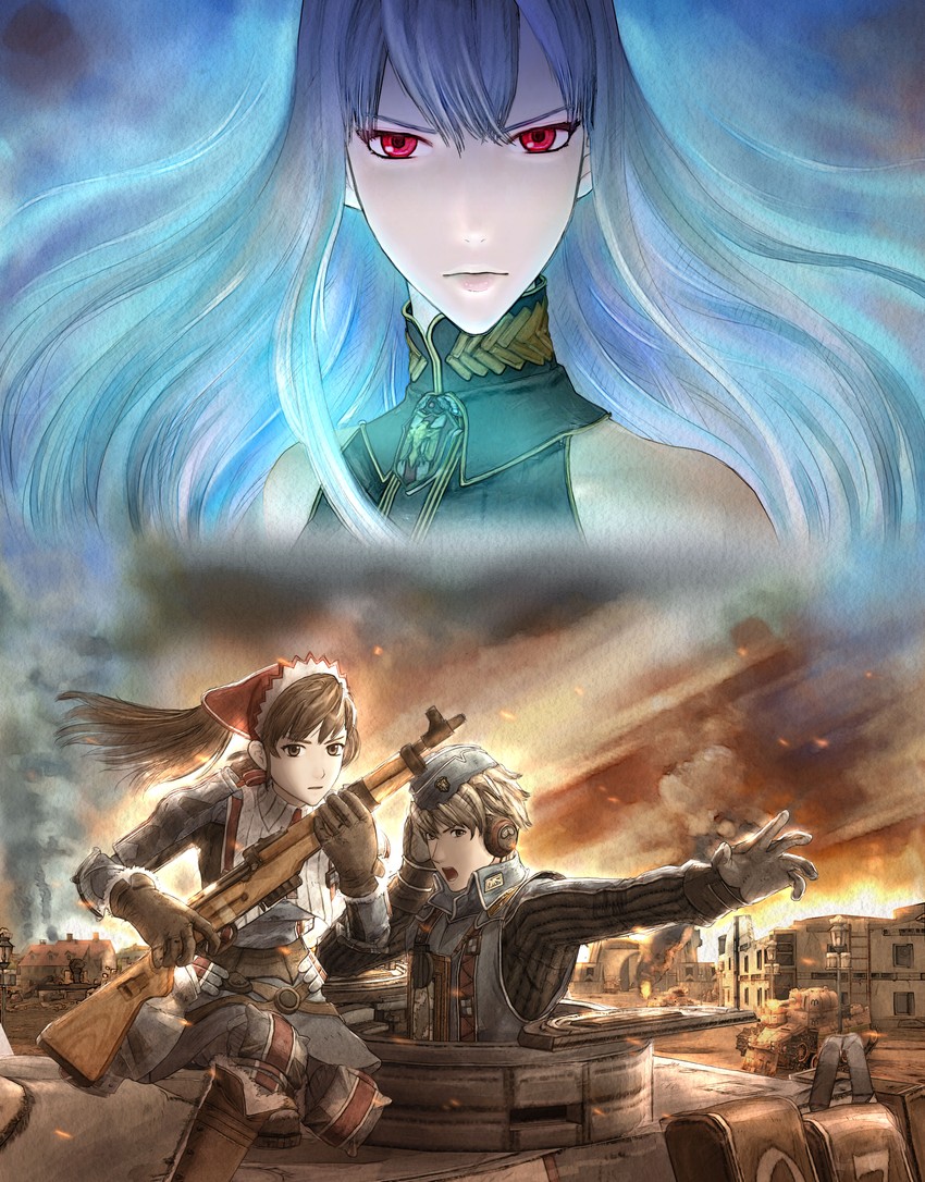 selvaria bles, alicia melchiott, and welkin gunther (senjou no valkyria and 1 more)