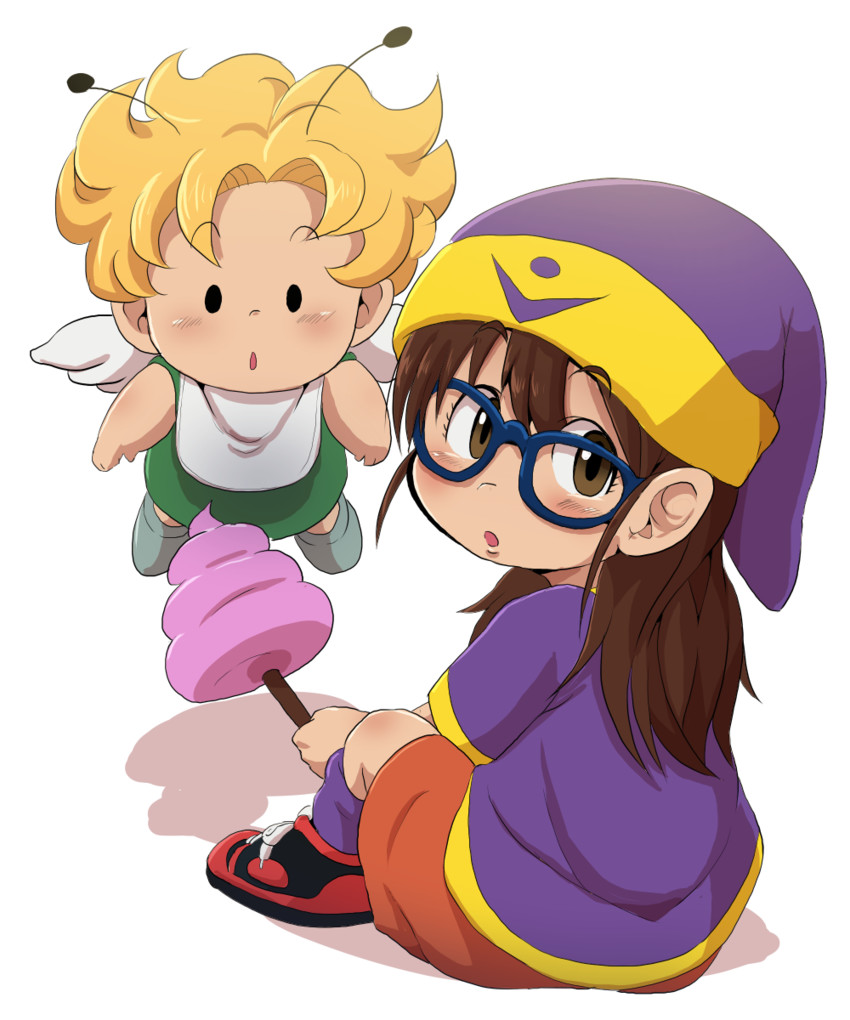 norimaki arale and norimaki gajira (dr. slump) drawn by dagasi