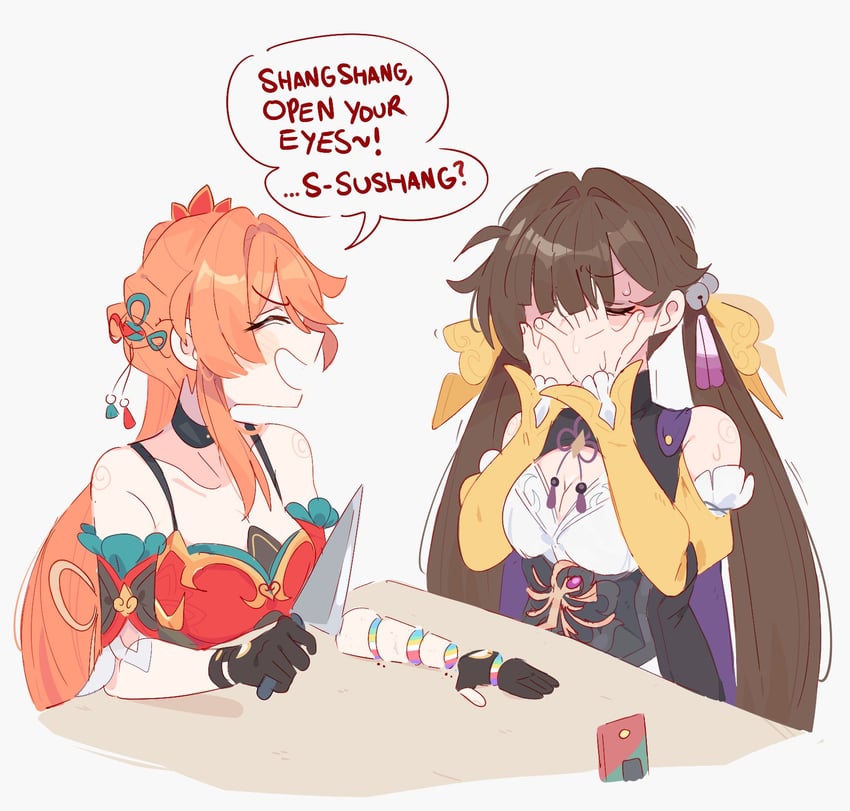 sushang and guinaifen (honkai and 1 more) drawn by unfamousradish