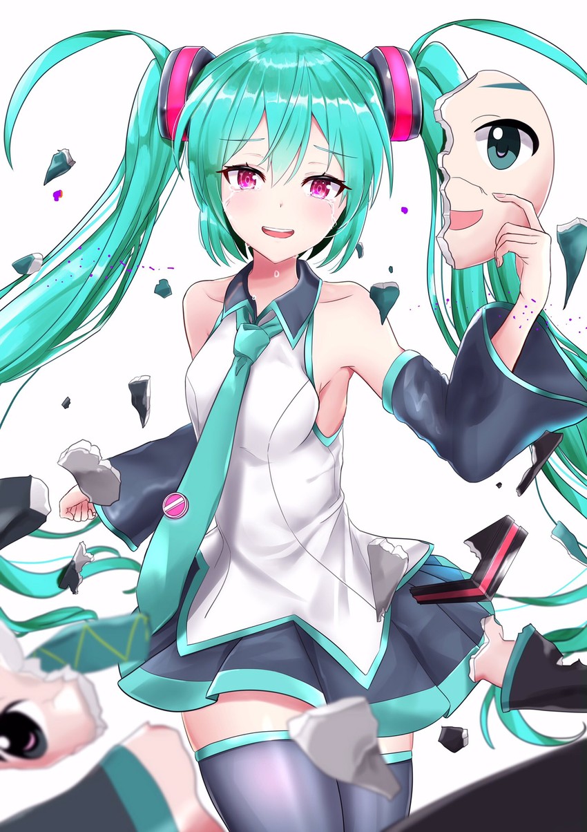 hatsune miku (vocaloid and 1 more) drawn by itogari