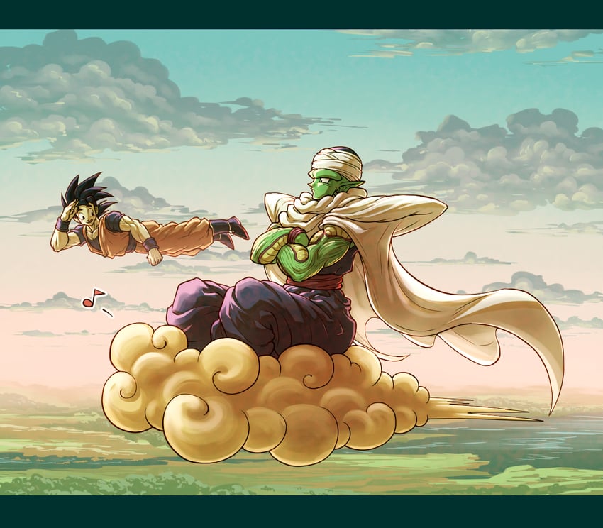son goku and piccolo (dragon ball and 1 more) drawn by koukyouji