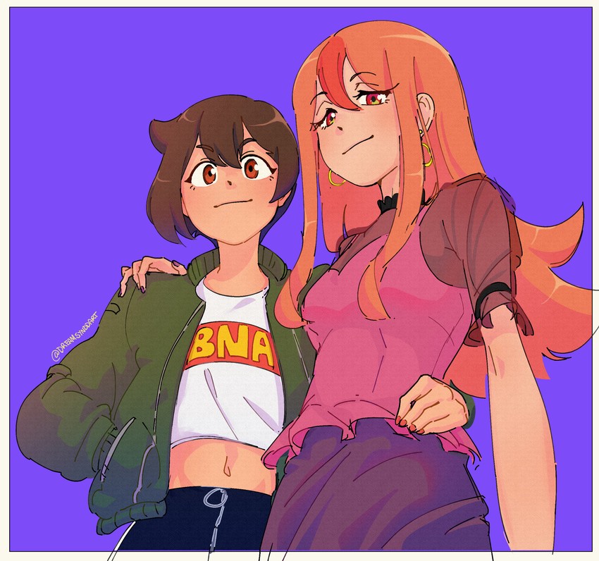 kagemori michiru and hiwatashi nazuna (brand new animal) drawn by dreamsyndd