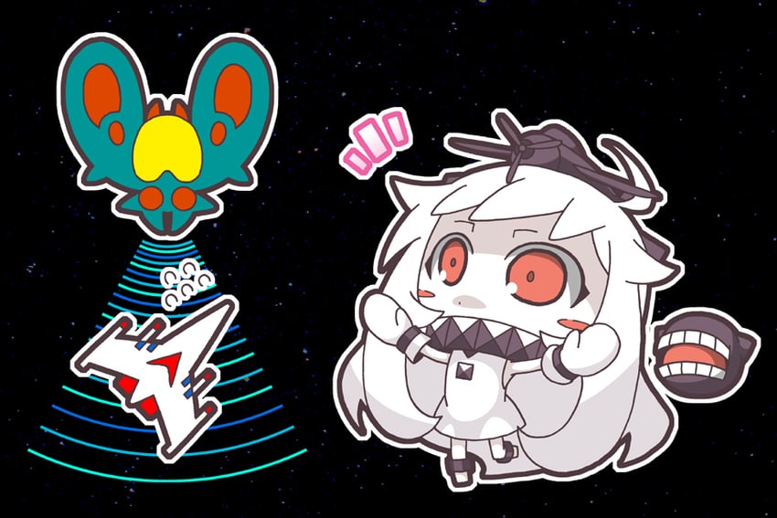 northern ocean princess, gyaraga, and boss galaga (kantai collection and 2 more) drawn by mahoroba_shirou