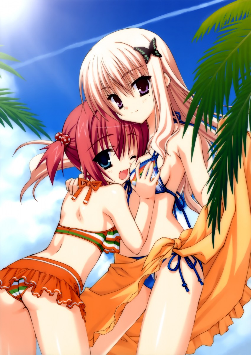 ebihara minase and hibarigaoka yuki (bra-ban!) drawn by muririn