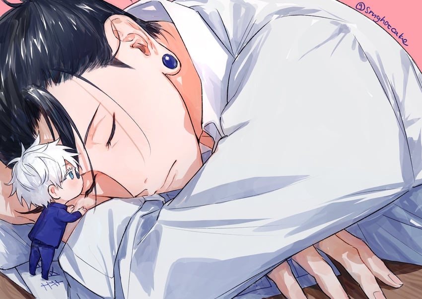gojou satoru and getou suguru (jujutsu kaisen) drawn by srnghotcake