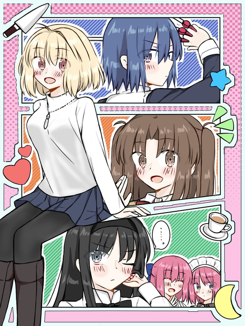 arcueid brunestud, ciel, tohno akiha, kohaku, hisui, and 1 more (tsukihime) drawn by 02surume