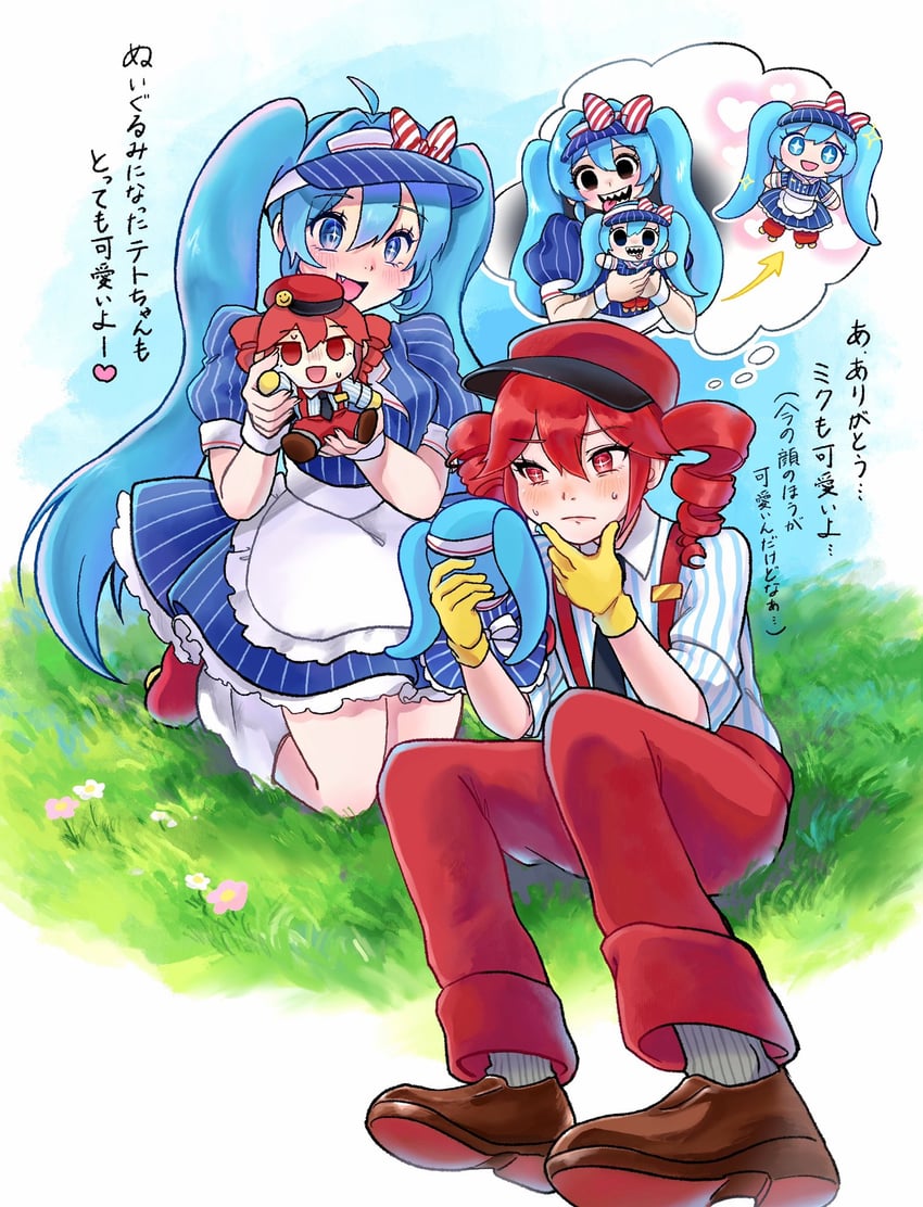hatsune miku and kasane teto (vocaloid and 2 more) drawn by sugarsicksugar