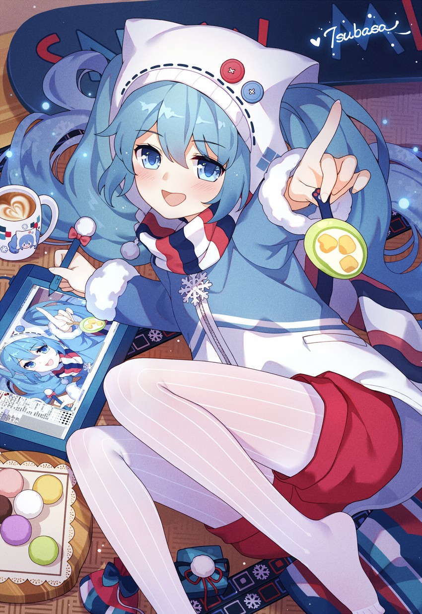 hatsune miku and yuki miku (vocaloid) drawn by tsubasa_tsubasa