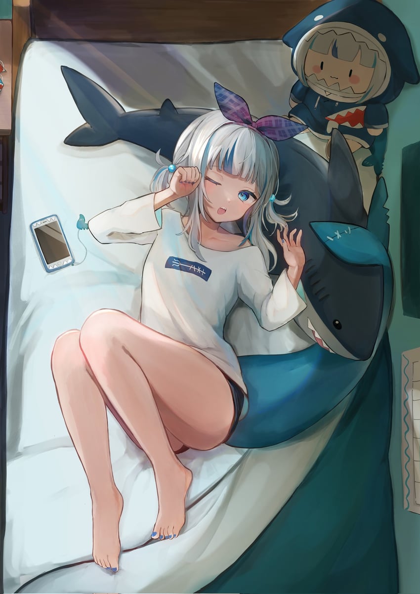 gawr gura and smol gura (hololive and 1 more) drawn by samezukipng