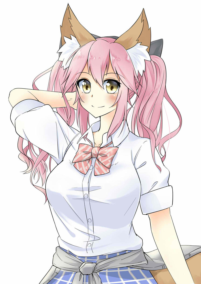 tamamo and tamamo jk (fate and 2 more) drawn by kitsunetsu_(rcu_be1s)