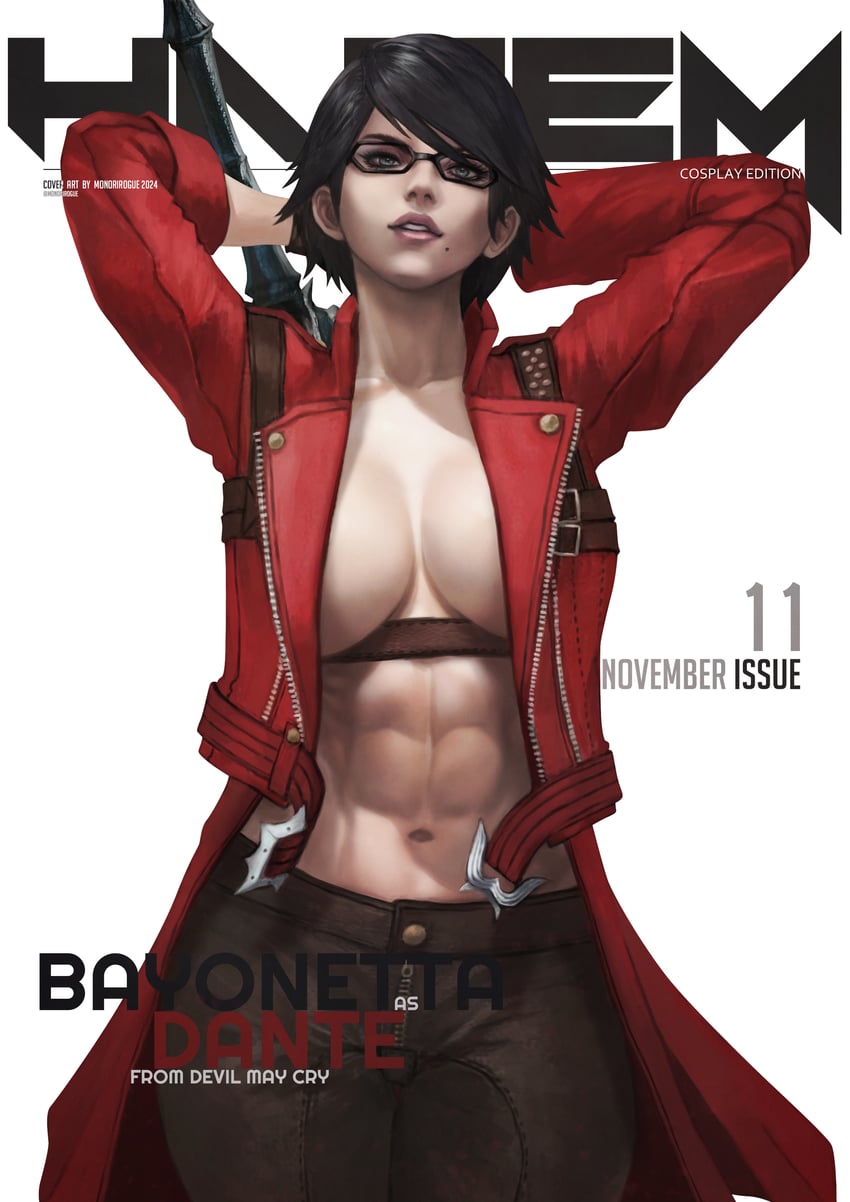 dante and bayonetta (devil may cry and 3 more) drawn by monori_rogue