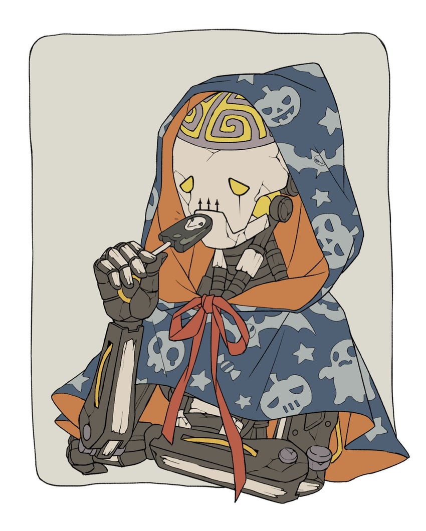 reaper, zenyatta, and skullyatta (overwatch and 1 more) drawn by dengcio