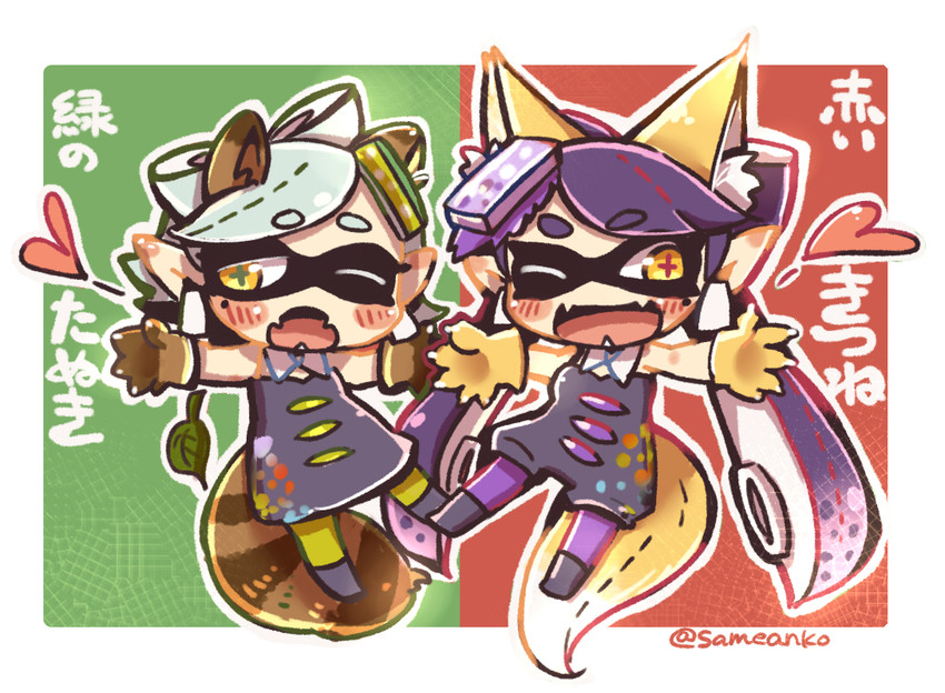 callie and marie (splatoon and 1 more) drawn by same_anko