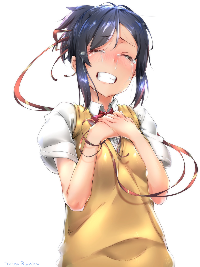 miyamizu mitsuha (kimi no na wa.) drawn by uno_ryoku