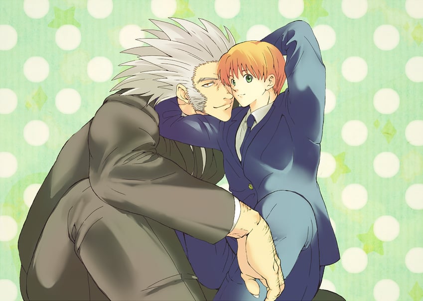 shalnark and uvogin (hunter x hunter) drawn by hanba_guyokota