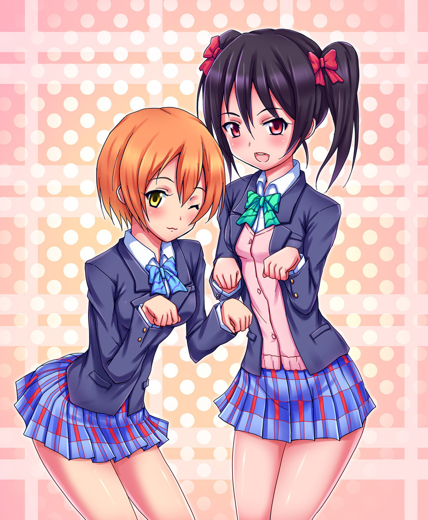 yazawa nico and hoshizora rin (love live! and 1 more) drawn by volk_(bo-tan)