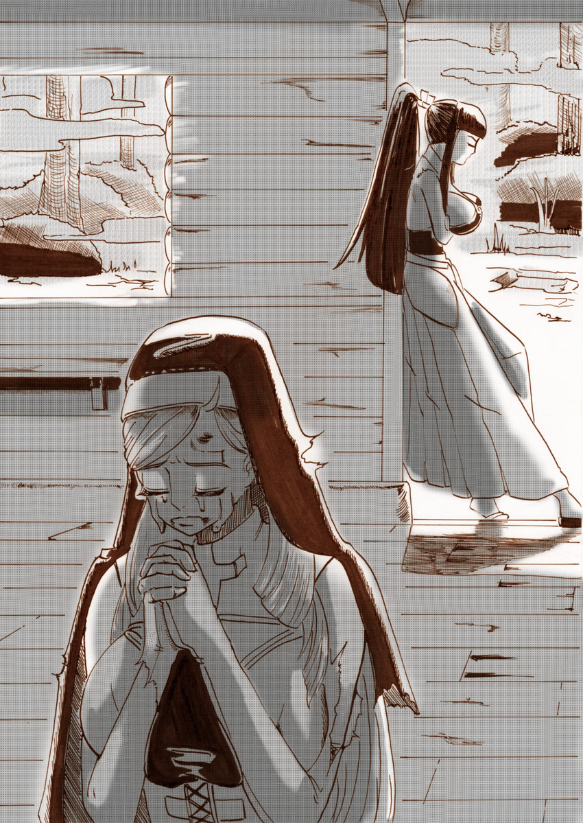 sendai hakurei no miko (original and 2 more) drawn by azibuda