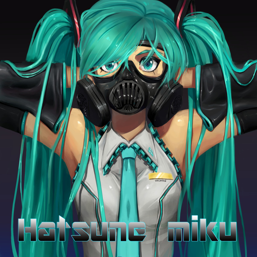Anime girl in gas mask