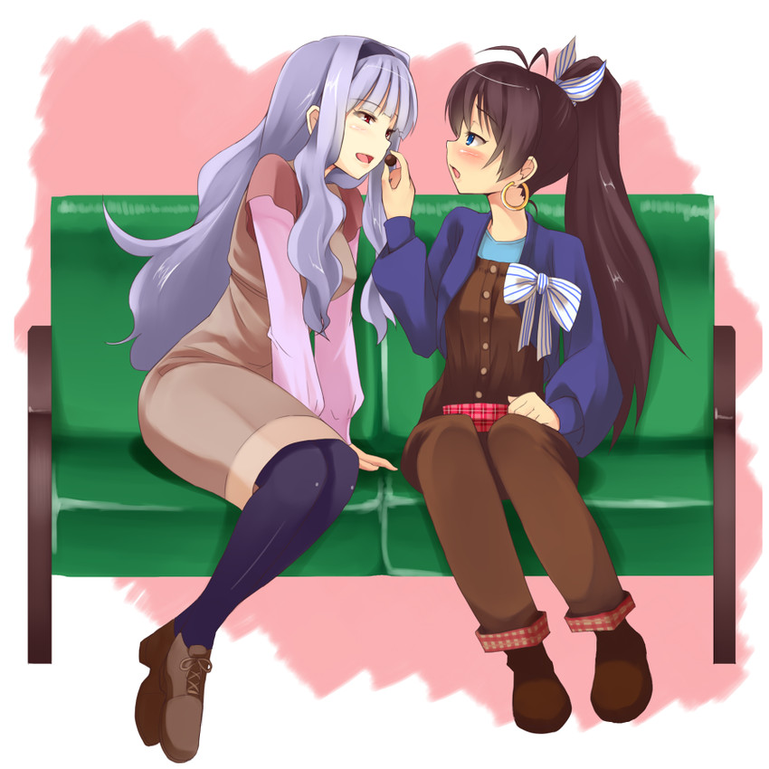 shijou takane and ganaha hibiki (idolmaster) drawn by minase_nagi