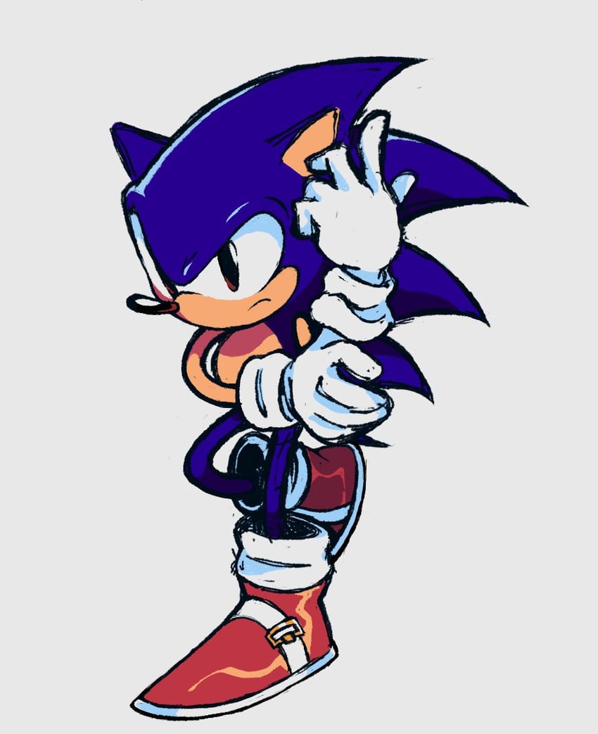 sonic the hedgehog and classic sonic (sonic and 1 more) drawn by marcy_bun627
