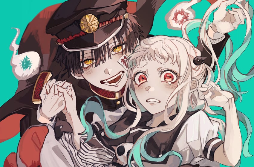 hanako and yashiro nene (jibaku shounen hanako-kun) drawn by kuroume_(aihikarikuroume24)