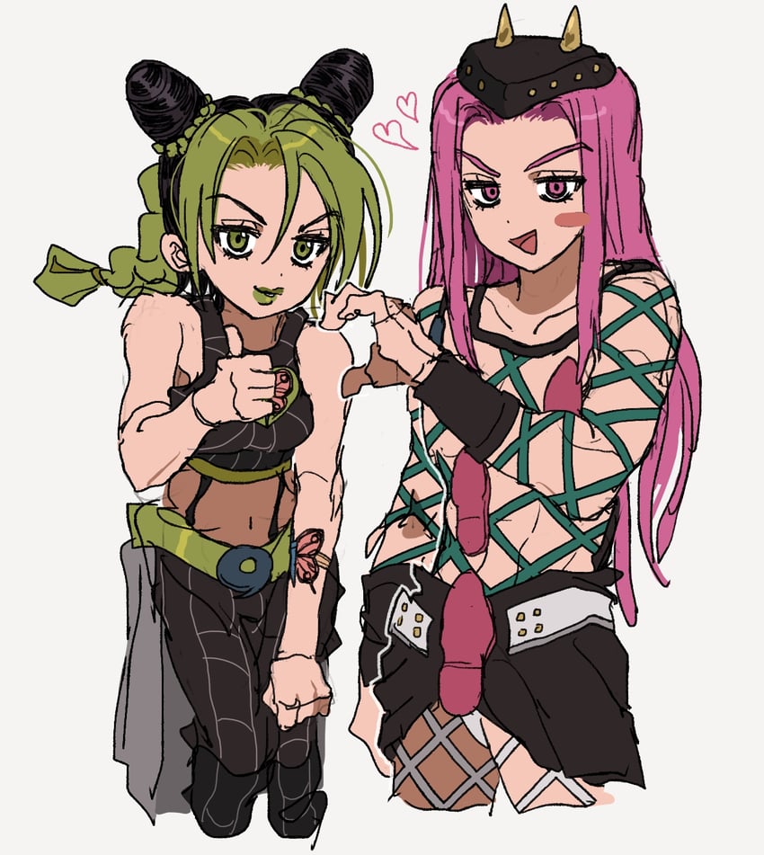 kujo jolyne and narciso anasui (jojo no kimyou na bouken and 1 more) drawn by fu_r_y