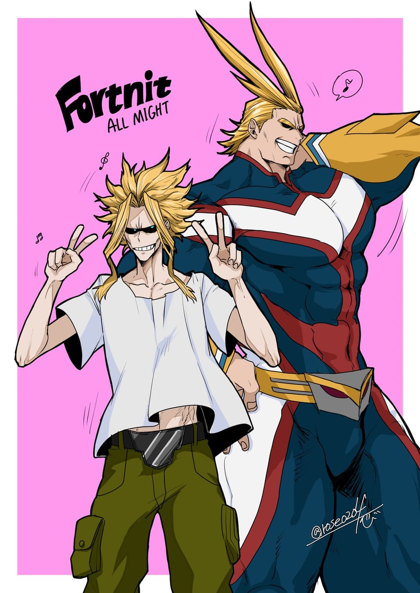 all might and yagi toshinori (boku no hero academia and 1 more) drawn by rose04111988