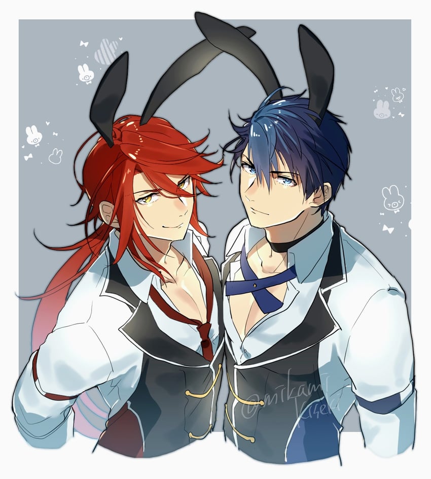 van arkride and aaron wei (eiyuu densetsu and 2 more) drawn by mikamikiseki