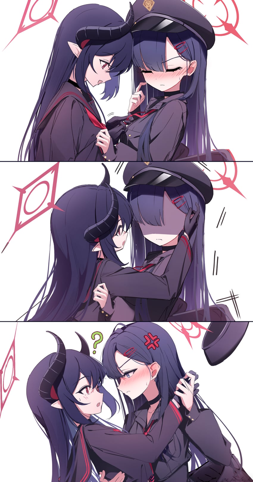 ichika and chiaki (blue archive) drawn by s_panda_k