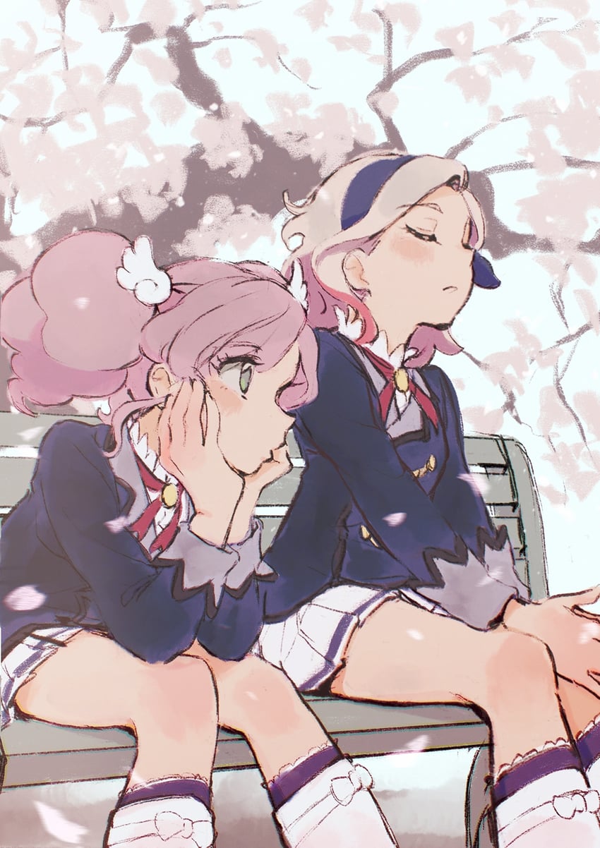 amahane madoka and kurosawa rin (aikatsu!) drawn by yukiguni_(ykgn)