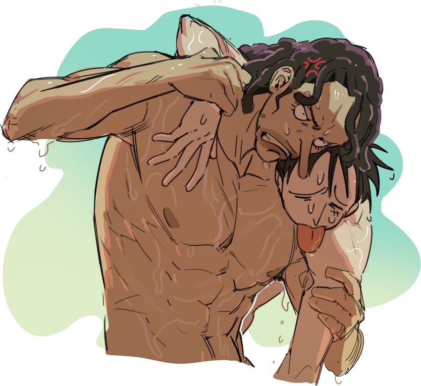 monkey d. luffy and usopp (one piece) drawn by isam2863